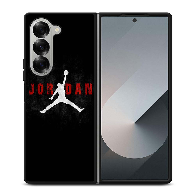 AIR JORDAN NIKE RED BLACK Samsung Galaxy Z Fold 6 Case Cover