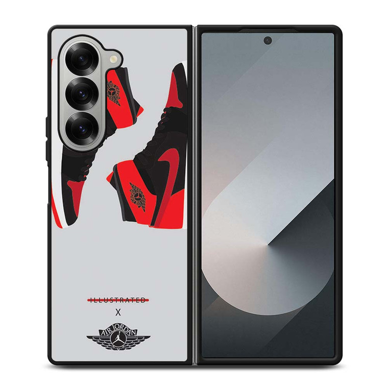 AIR JORDAN NIKE SNEAKERS SYMBOL Samsung Galaxy Z Fold 6 Case Cover AIR JORDAN NIKE SNEAKERS SYMBOL Samsung Galaxy Z Fold 6 Case Cover