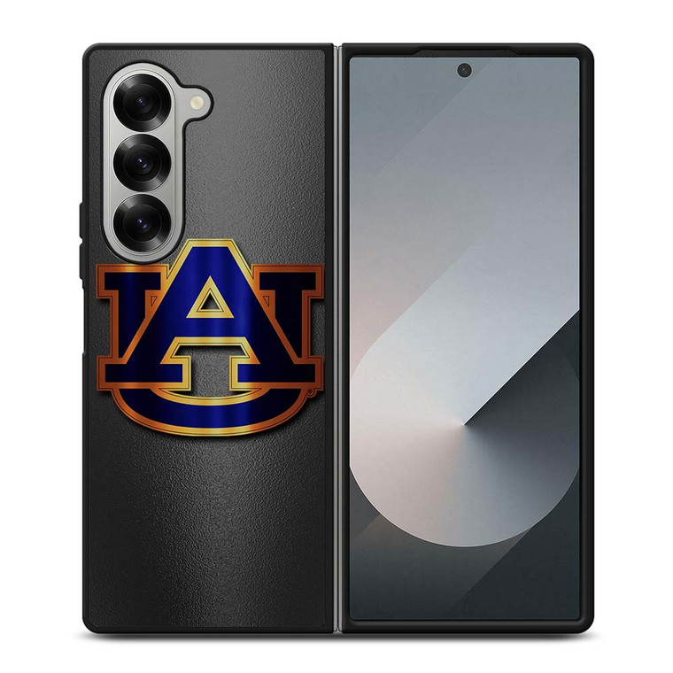 AUBURN TIGERS FOOTBALL LOGO METAL Samsung Galaxy Z Fold 6 Case Cover