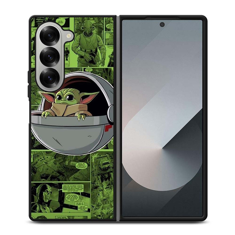 BABY YODA STAR WARS COMICS Samsung Galaxy Z Fold 6 Case Cover
