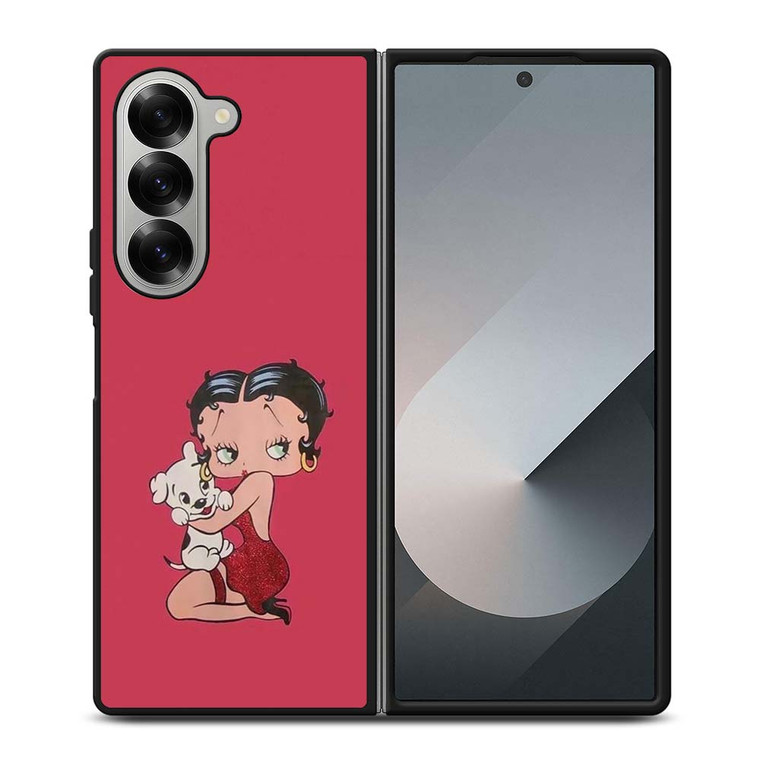 BETTY BOOP AND PUDGY CARTOON Samsung Galaxy Z Fold 6 Case Cover