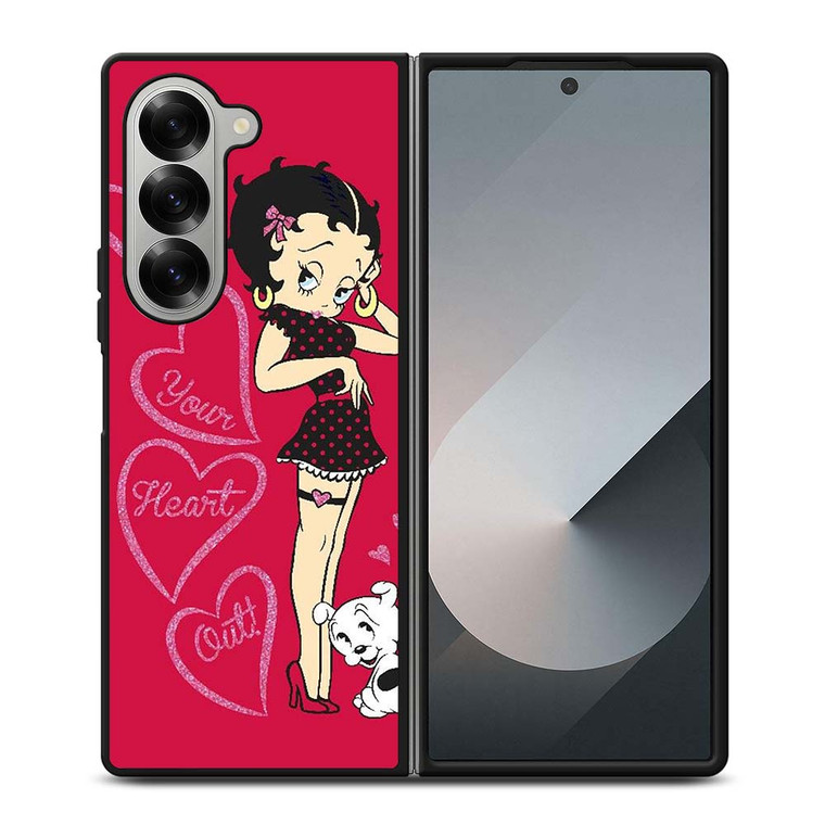 BETTY BOOP EAT YOUR HEART Samsung Galaxy Z Fold 6 Case Cover