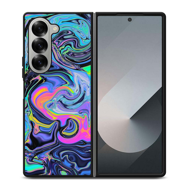 BLUE LIQUID CHROME Samsung Galaxy Z Fold 6 Case Cover