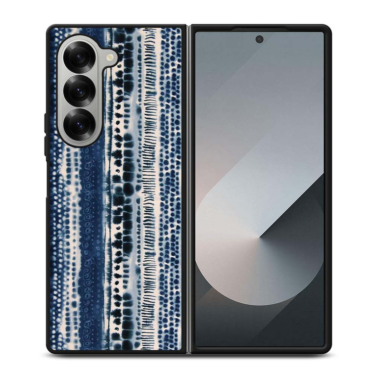 BLUE STRETCHED CHIFFON FABRIC Samsung Galaxy Z Fold 6 Case Cover