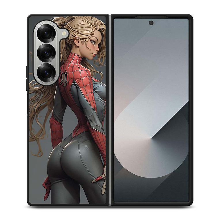 CARTOON SPIDER GIRL SEXY MARVEL COMICS Samsung Galaxy Z Fold 6 Case Cover