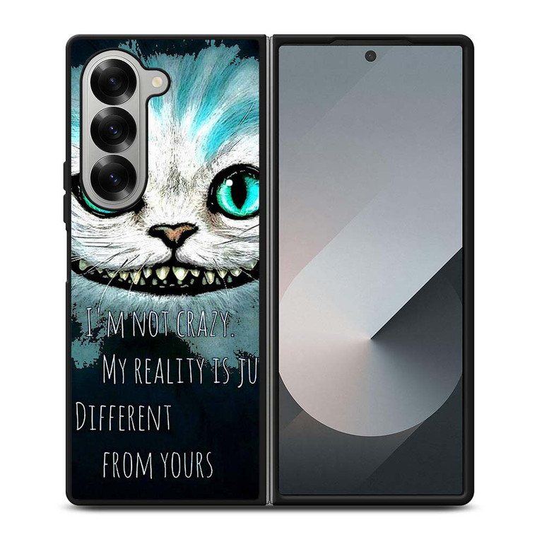 CHESHIRE CAT QUOTE Samsung Galaxy Z Fold 6 Case Cover