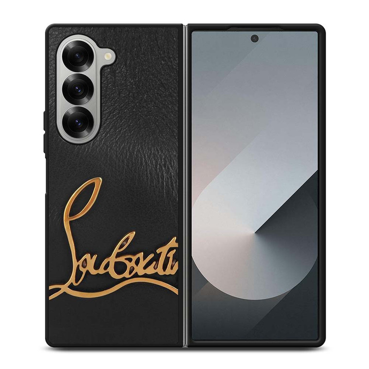 CHRISTIAN LOUBOUTIN LOGO LEATHER Samsung Galaxy Z Fold 6 Case Cover