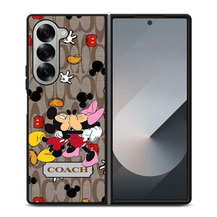 COACH MICKEY MINNIE MOUSE KISS Samsung Galaxy Z Fold 6 Case Cover
