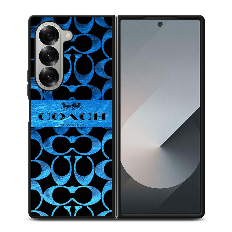 COACH NEW YORK BLUE 2 Samsung Galaxy Z Fold 6 Case Cover