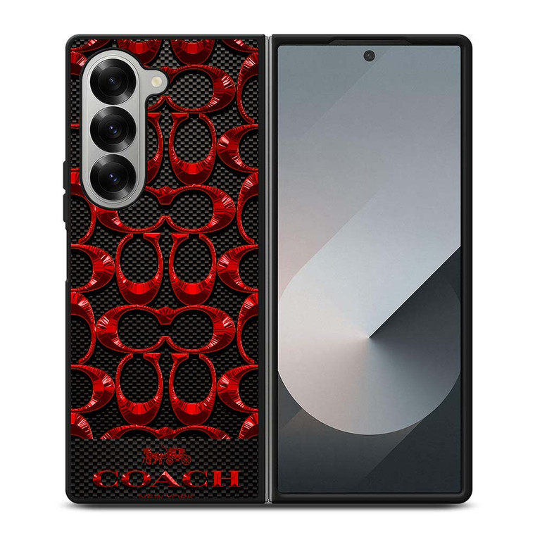 COACH NEW YORK CARBON Samsung Galaxy Z Fold 6 Case Cover