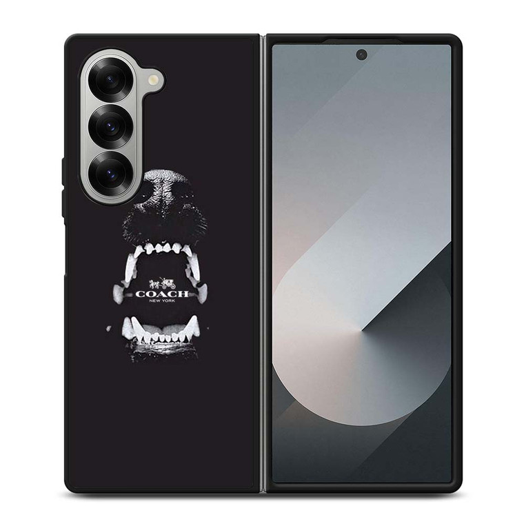 COACH NEW YORK LOGO DOG Samsung Galaxy Z Fold 6 Case Cover