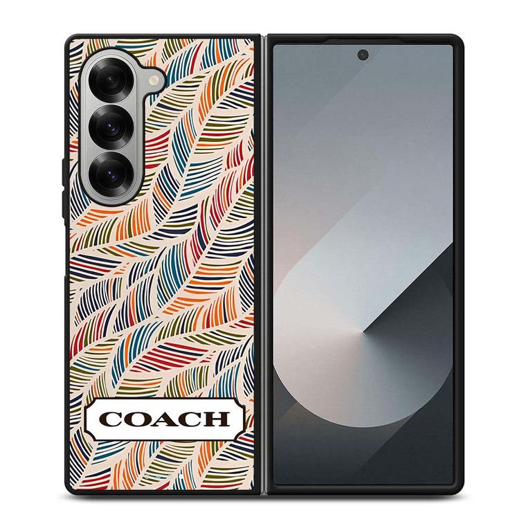 COACH NEW YORK LOGO MONOGRAM SEAMLESS PATTERN Samsung Galaxy Z Fold 6 Case Cover