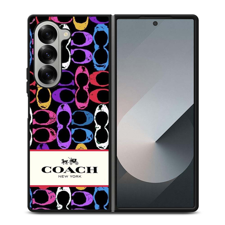 COACH NEW YORK PATTERN COLOR Samsung Galaxy Z Fold 6 Case Cover