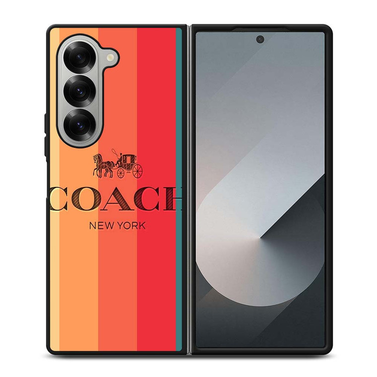 COACH NEW YORK STRIPES 2 Samsung Galaxy Z Fold 6 Case Cover