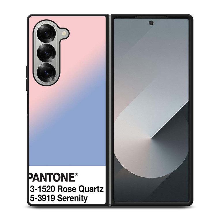 COLOR PANTONE ROSE QUARTZ AND SERENITY Samsung Galaxy Z Fold 6 Case Cover