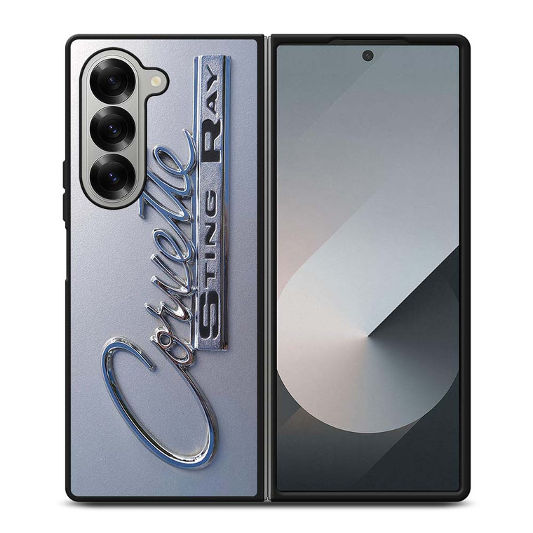 CORVETTE STINGRAY SILVER LOGO Samsung Galaxy Z Fold 6 Case Cover