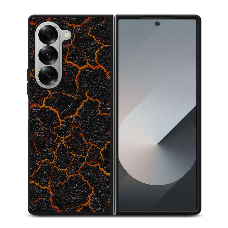 CRACKED LAVA TEXTURE Samsung Galaxy Z Fold 6 Case Cover