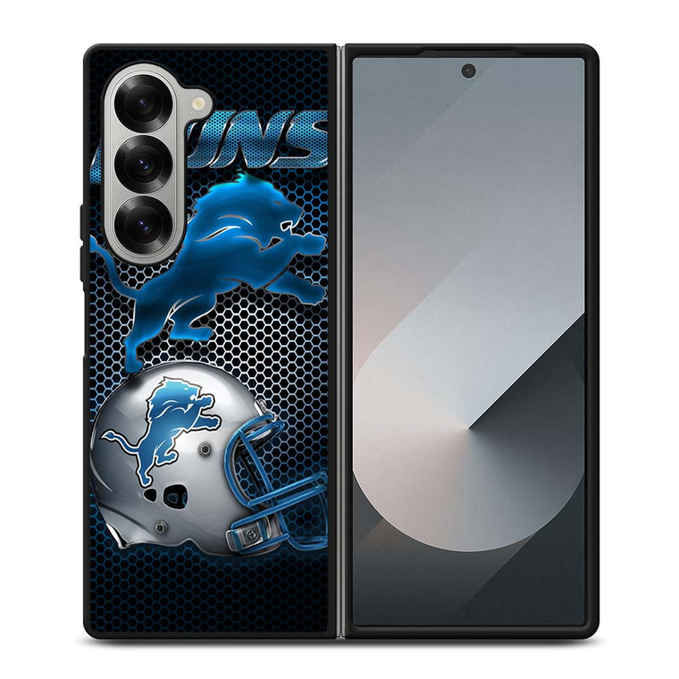 DETROIT LIONS LOGO HELMET Samsung Galaxy Z Fold 6 Case Cover