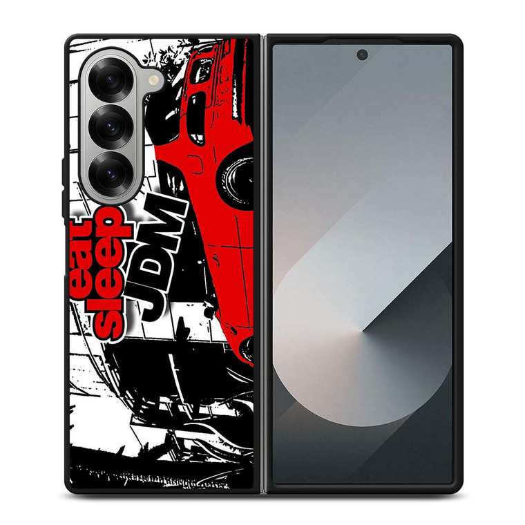 EAT SLEEP JDM ART Samsung Galaxy Z Fold 6 Case Cover