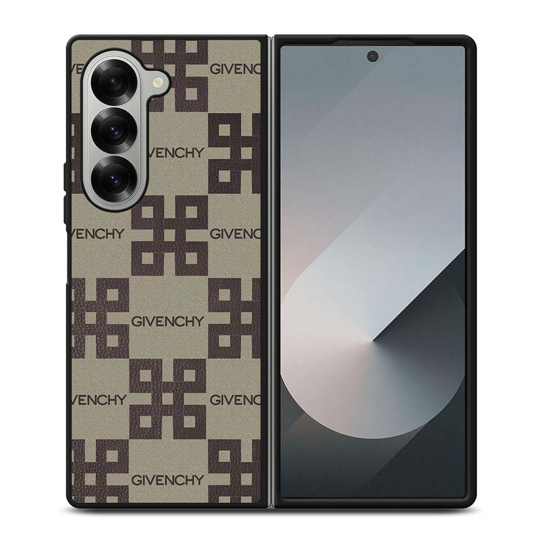 GIVENCHY LOGO COLLAGE LEATHER Samsung Galaxy Z Fold 6 Case Cover