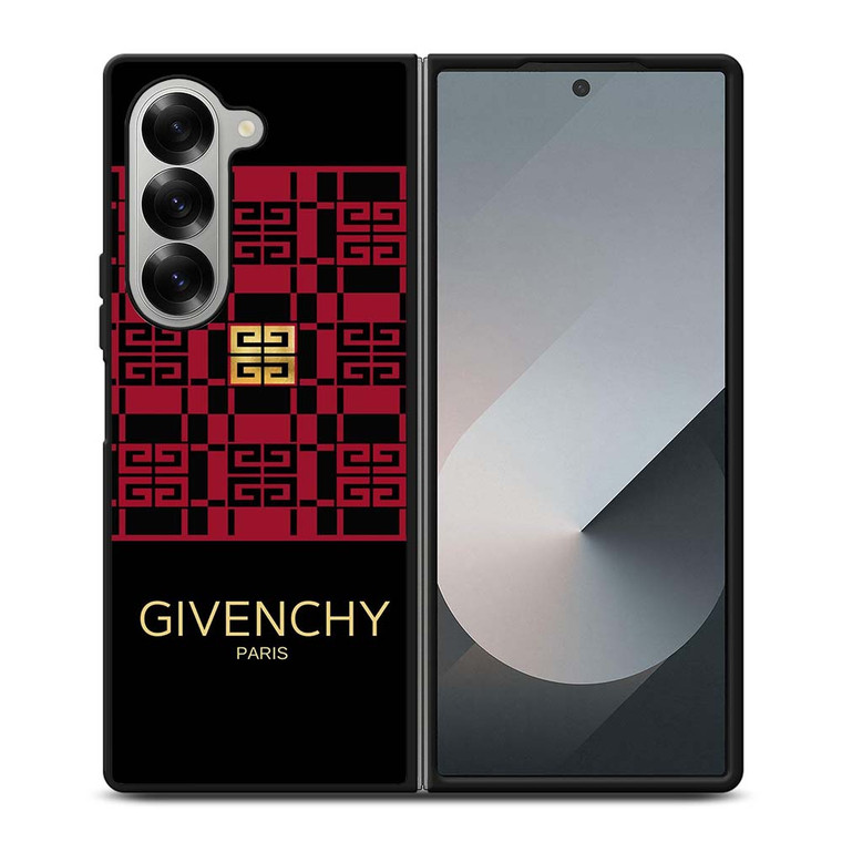 GIVENCHY PARIS LOGO RED GOLD Samsung Galaxy Z Fold 6 Case Cover