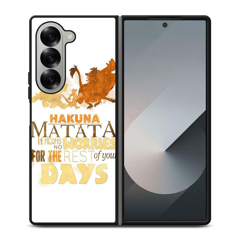 HAKUNA MATATA QUOTE LION KING Samsung Galaxy Z Fold 6 Case Cover