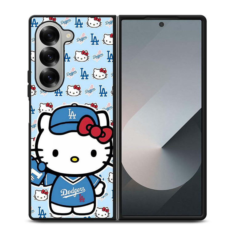 HELLO KITTY LA DODGERS LOS ANGELES BASEBALL Samsung Galaxy Z Fold 6 Case Cover