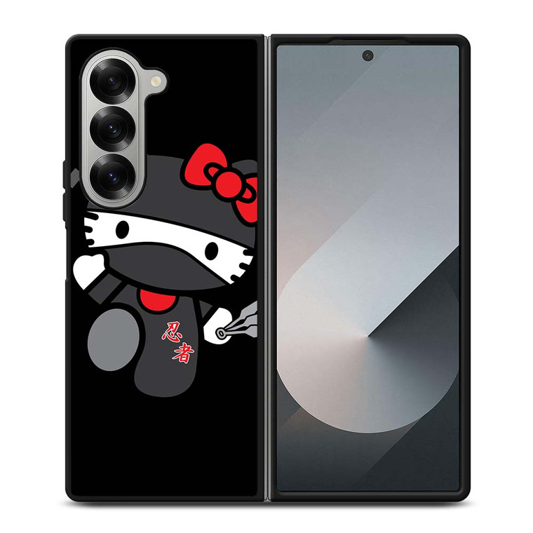 HELLO KITTY NINJA BLACK Samsung Galaxy Z Fold 6 Case Cover