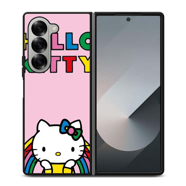 HELLO KITTY RAINBOW Samsung Galaxy Z Fold 6 Case Cover HELLO KITTY RAINBOW Samsung Galaxy Z Fold 6 Case Cover