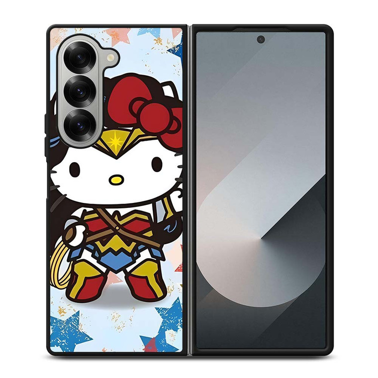 HELLO KITTY WONDER WOMAN KITTY Samsung Galaxy Z Fold 6 Case Cover