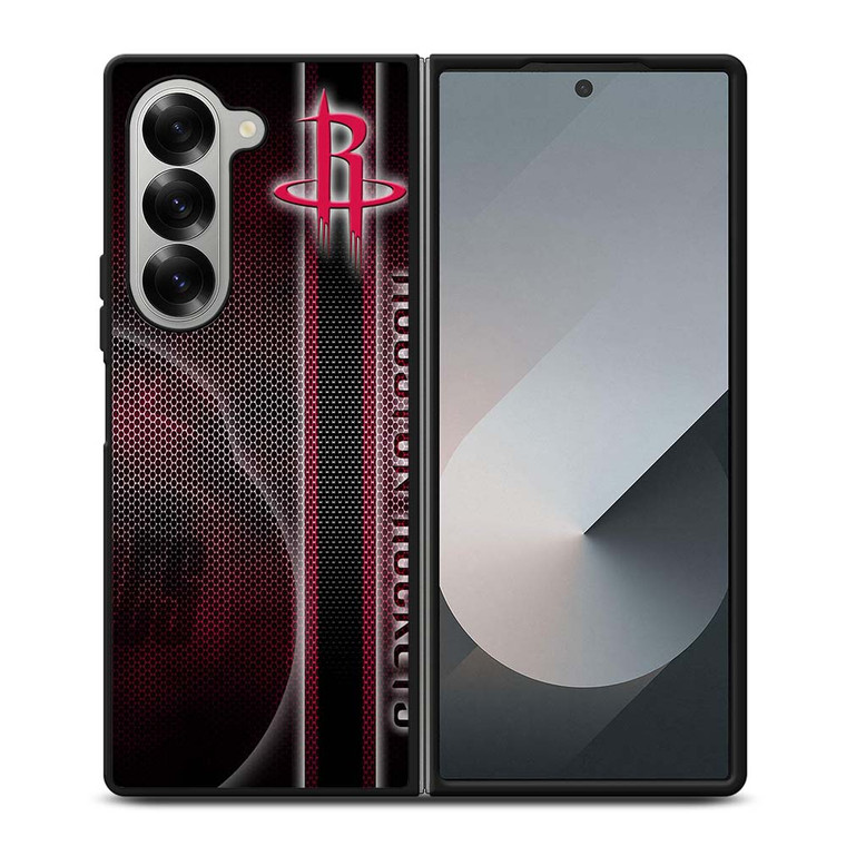 HOUSTON ROCKETS METAL LOGO Samsung Galaxy Z Fold 6 Case Cover