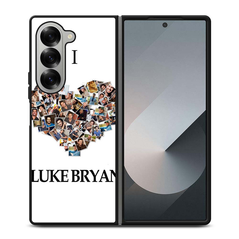 I LOVE LUKE BRYAN COLLAGE Samsung Galaxy Z Fold 6 Case Cover