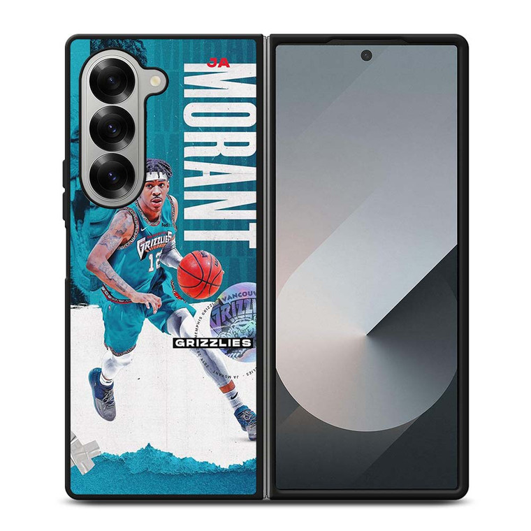 JA MORANT MEMPHIS GRIZZLIES NBA 2 Samsung Galaxy Z Fold 6 Case Cover