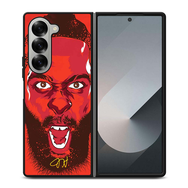 JAMES HARDEN HOUSTON ROCKET FACE Samsung Galaxy Z Fold 6 Case Cover