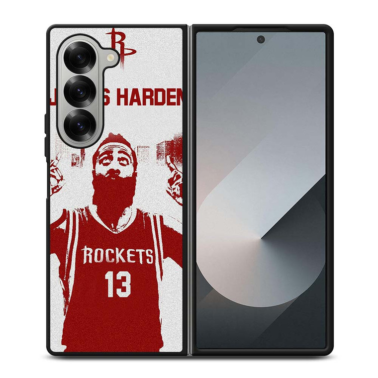 JAMES HARDEN HOUSTON ROCKETS 13 Samsung Galaxy Z Fold 6 Case Cover