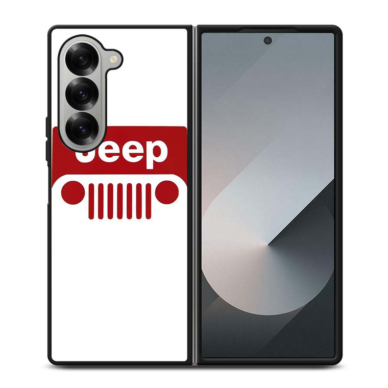 JEEP CAR LOGO RED Samsung Galaxy Z Fold 6 Case Cover