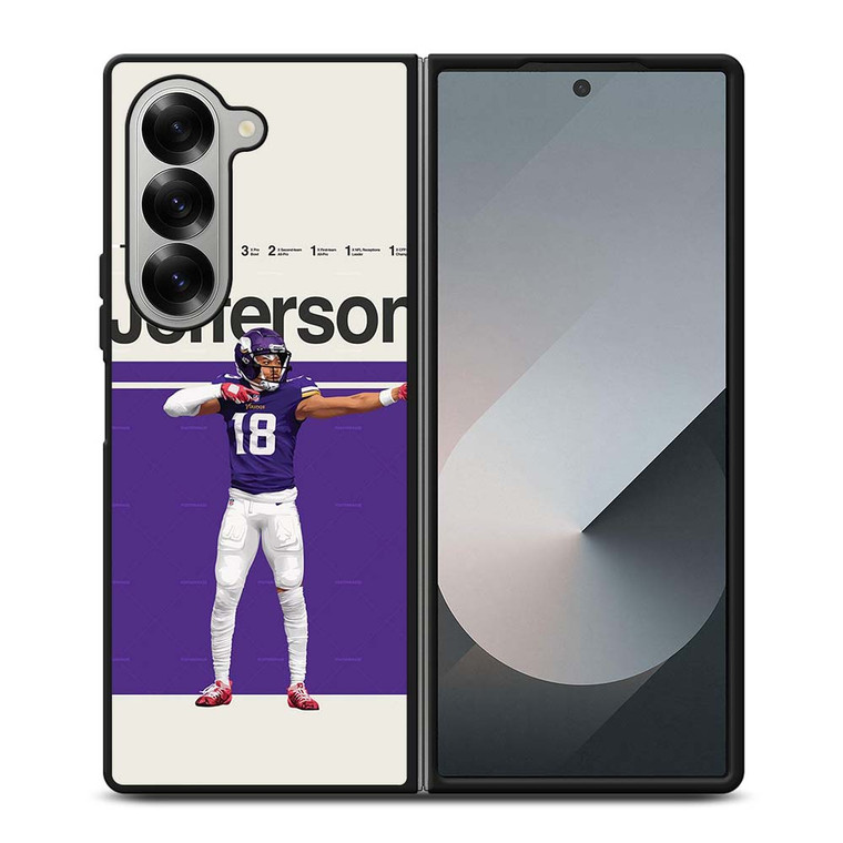 JUSTIN JEFFERSON NFL MINNESOTA VIKINGS Samsung Galaxy Z Fold 6 Case Cover