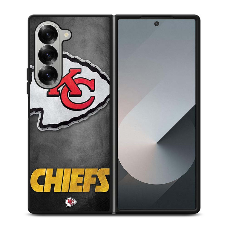 KANSAS CITY CHIEFS METAL LOGO Samsung Galaxy Z Fold 6 Case Cover