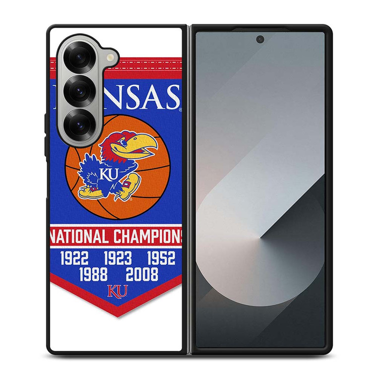 KANSAS JAYHAWKS UNIVERSITY BASKETBALL Samsung Galaxy Z Fold 6 Case Cover
