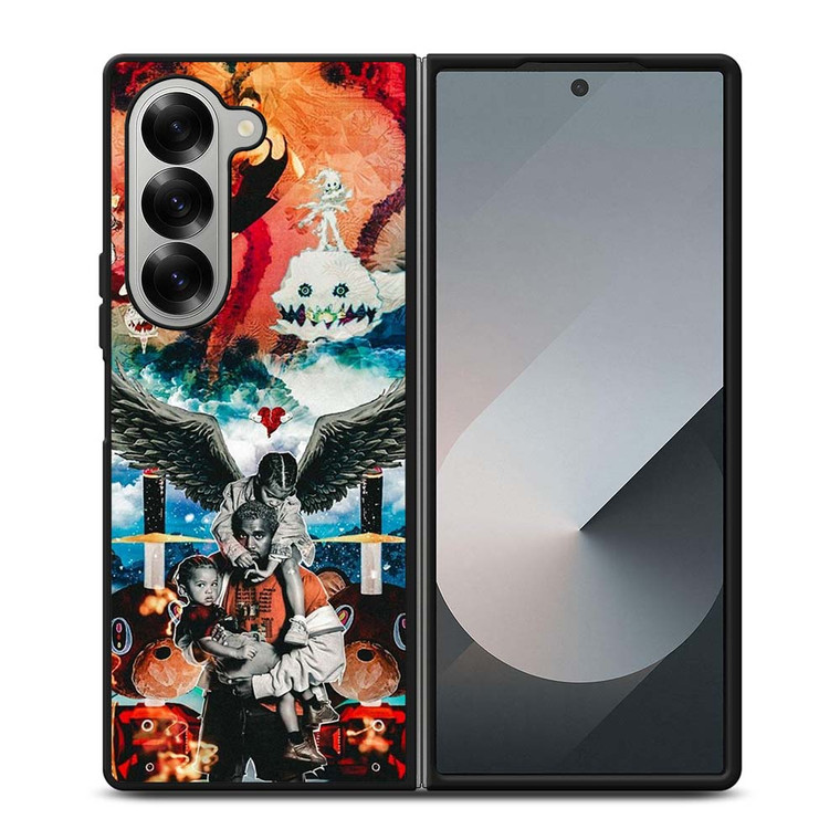 KANYE WEST ANGELS COLLAGE Samsung Galaxy Z Fold 6 Case Cover