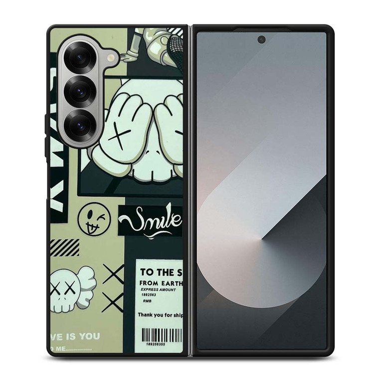 KAWS SMILE Samsung Galaxy Z Fold 6 Case Cover