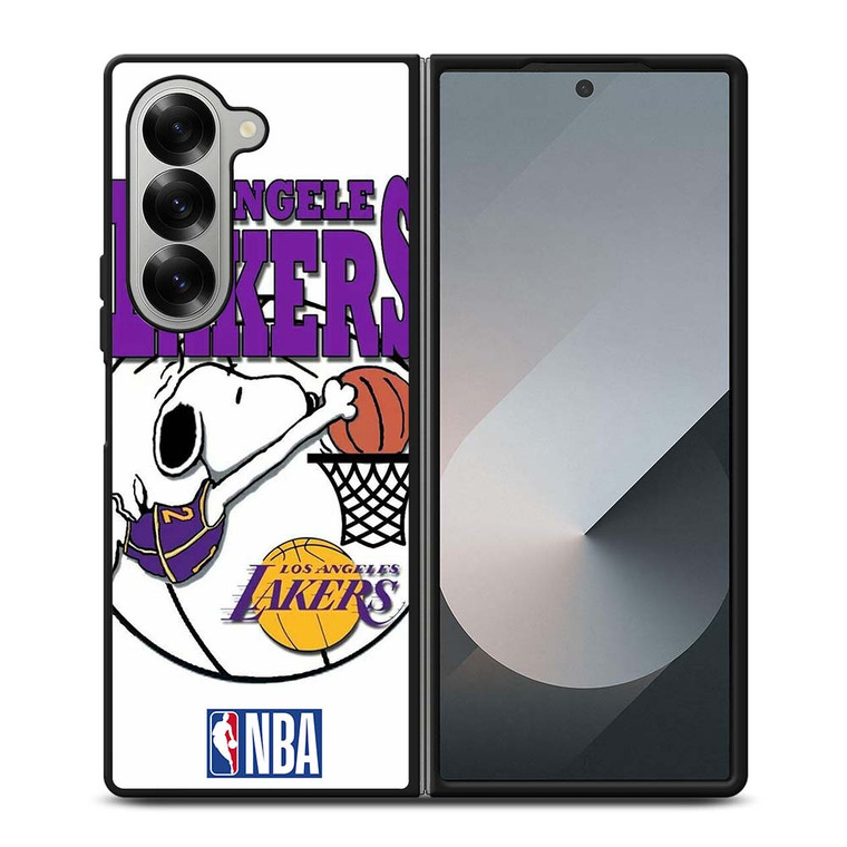 LA LAKERS SNOOPY DUNK Samsung Galaxy Z Fold 6 Case Cover