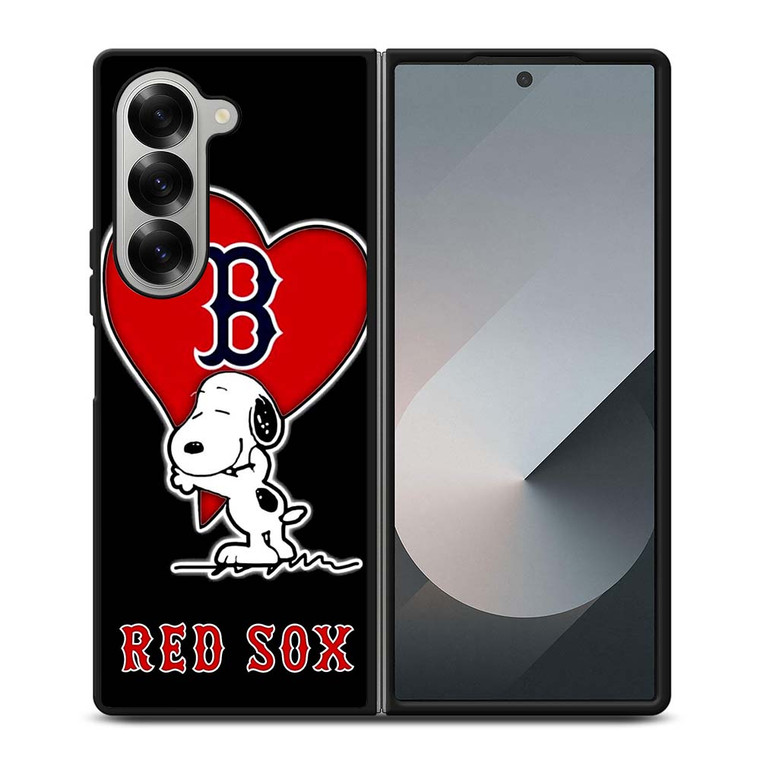 LOVE BOSTON RED SOX SNOOPY Samsung Galaxy Z Fold 6 Case Cover