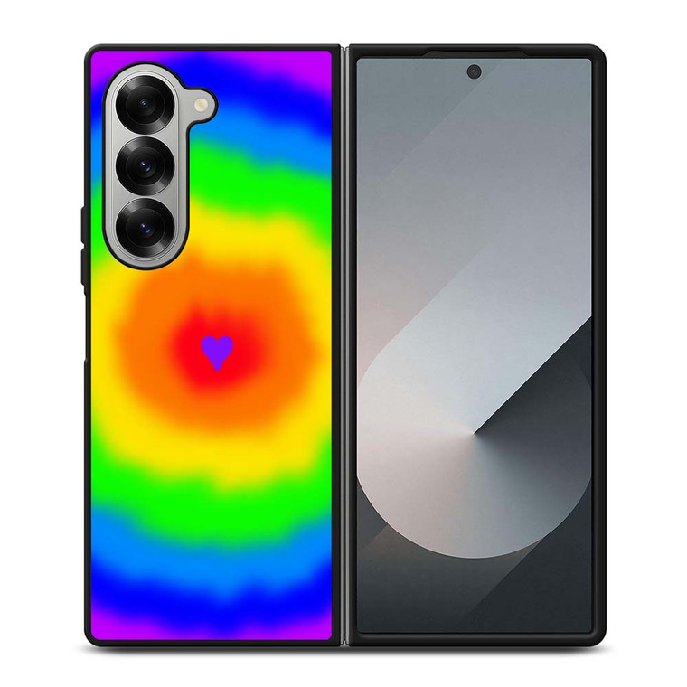 LOVE RAINBOW TIE DYE PATTERN Samsung Galaxy Z Fold 6 Case Cover