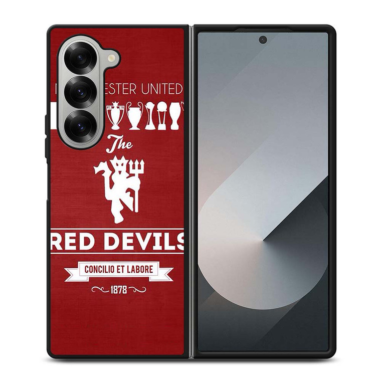 MANCHESTER UNITED FC LOGO FOOTBALL RED DEVILS Samsung Galaxy Z Fold 6 Case Cover