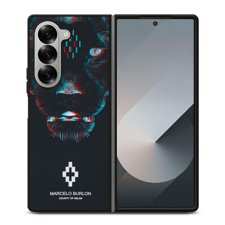 MARCELO BURLON BLACK PANTHER Samsung Galaxy Z Fold 6 Case Cover