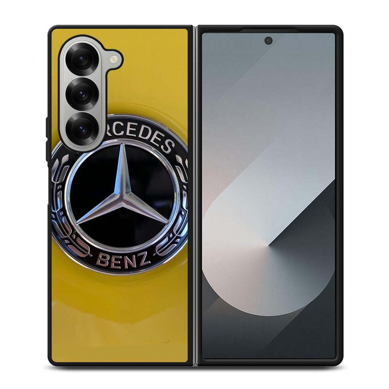 MERCEDES BENZ CAR LOGO YELLOW ICON Samsung Galaxy Z Fold 6 Case Cover MERCEDES BENZ CAR LOGO YELLOW ICON Samsung Galaxy Z Fold 6 Case Cover