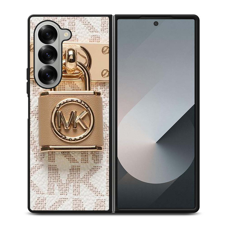 MICHAEL KORS LOGO MK PADLOCK 2 Samsung Galaxy Z Fold 6 Case Cover