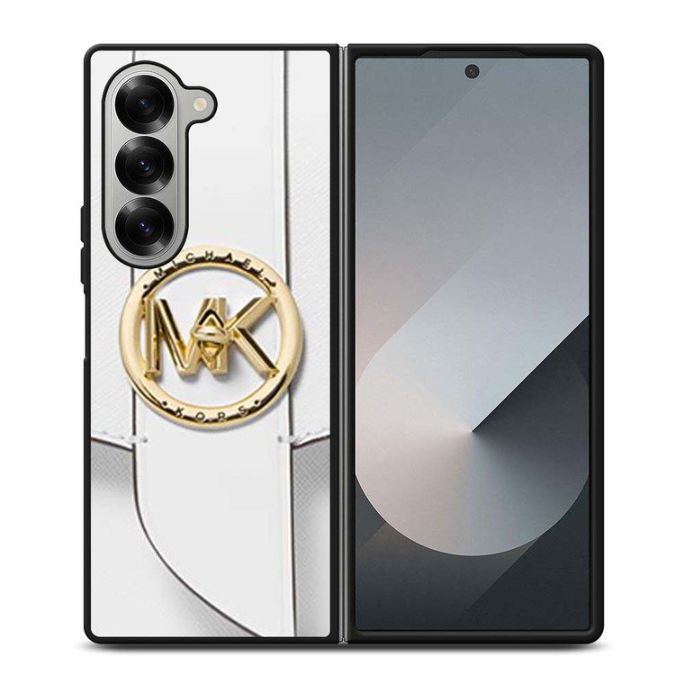 MICHAEL KORS LOGO MK WHITE HAND BAG EMBLEM Samsung Galaxy Z Fold 6 Case Cover