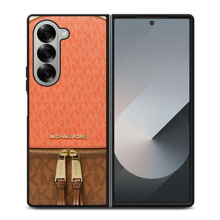 MICHAEL KORS MK LOGO BACKPACK ORANGE BAG Samsung Galaxy Z Fold 6 Case Cover